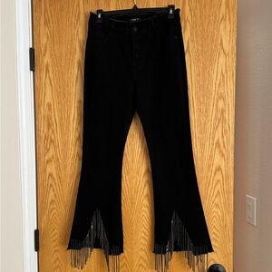 🆕 Black Rhinestone Flare Pants